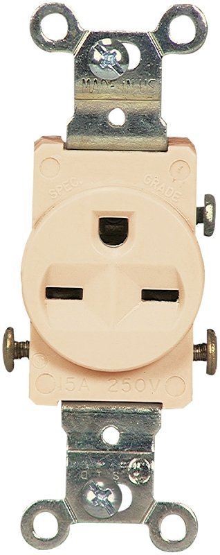 RECEPTACLE IVRY 2POLE 15A 250V