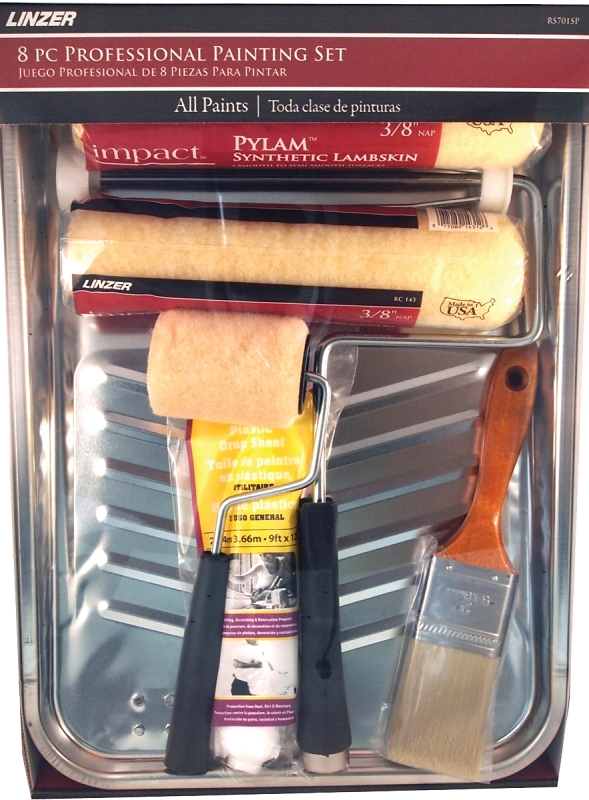 ROLLER TRAY KIT 8PC METAL 9IN 