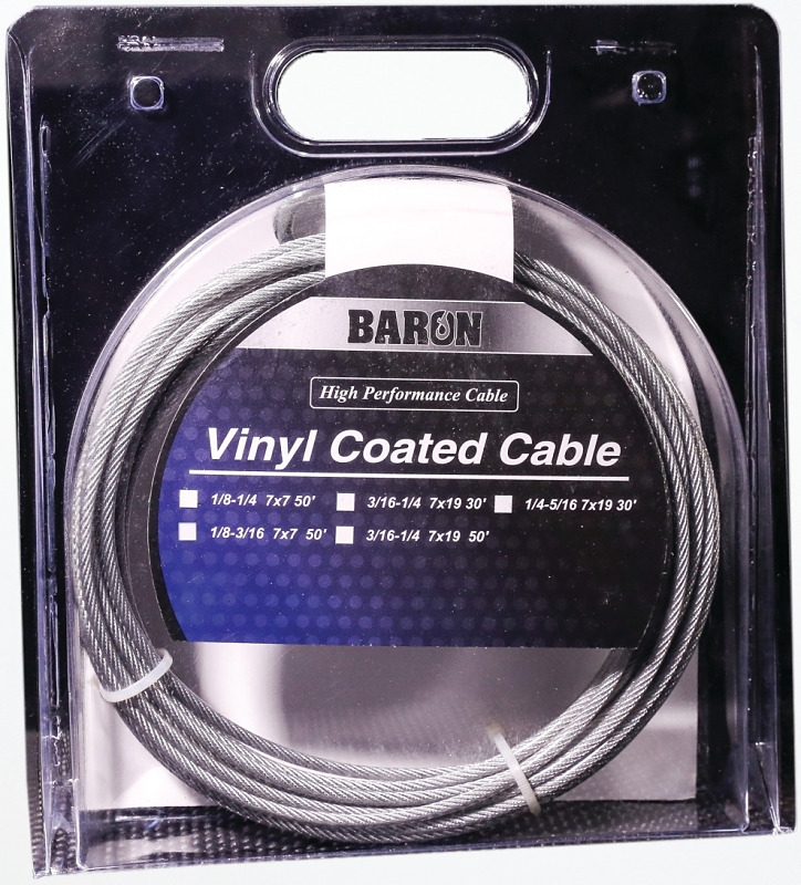 CABLE VINYL 7X19 3/16-1/4 50FT