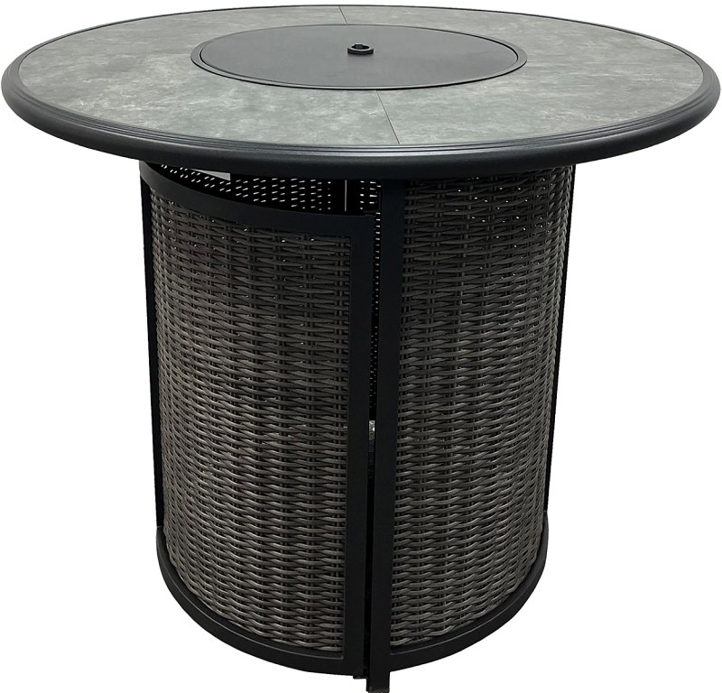 TABLE DNG HIGH WICKER 43IN RND