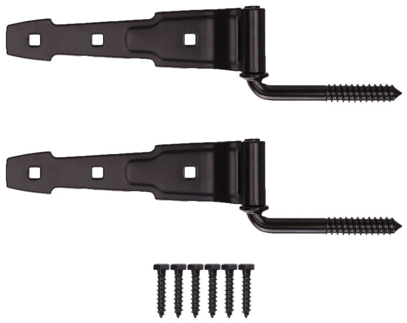 HOOK SCREW/HINGE STRAP 8IN BLK