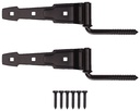 HOOK SCREW/HINGE STRAP 8IN BLK
