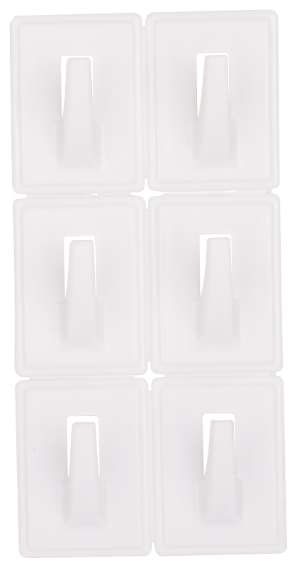 UTILITY HOOK PLASTIC ADH WHITE