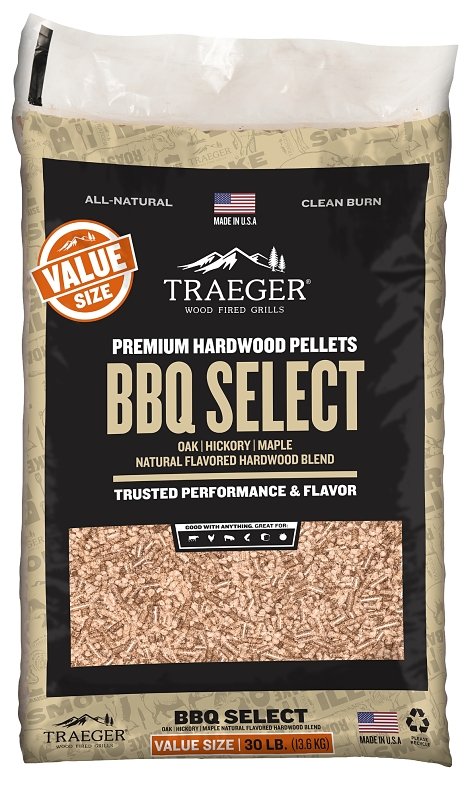 PELLET WOOD SELECT BBQ 30LB   