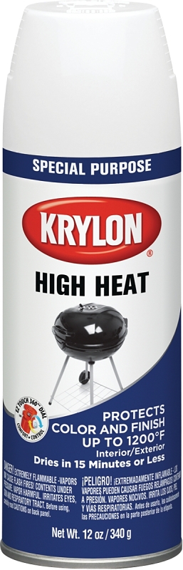 PAINT SPRAY HIGH HEAT WHT 12OZ
