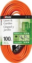 CORD EXT OUTDR 16/2X100FT ORG 