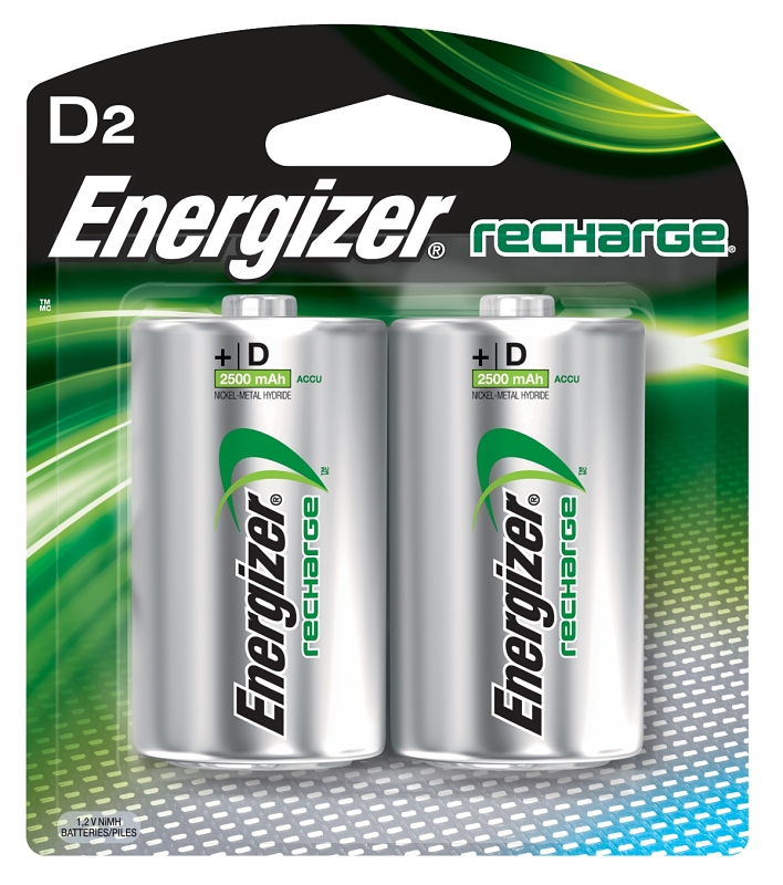 BATTERY RECHARGE NIMH 2PACK D 