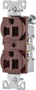 RECPT DUPLEX COMM 3WRE 15A BRN