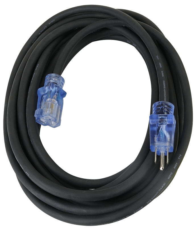 CORD EXTENSION RUBB 12/3 25FT 