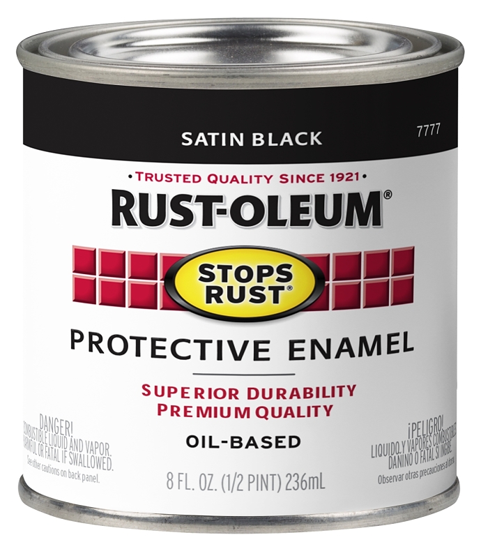 PAINT RUST OBS SAT BLACK 1/2PT