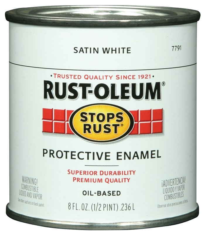 [7380900] PAINT RUST OBS SAT WHITE 1/2PT