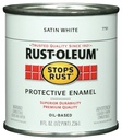 PAINT RUST OBS SAT WHITE 1/2PT