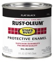 PAINT RUST OBS FLAT BLK 1/2PT 