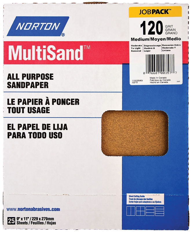 SANDPAPER AL OXD 120GRT 9X11IN