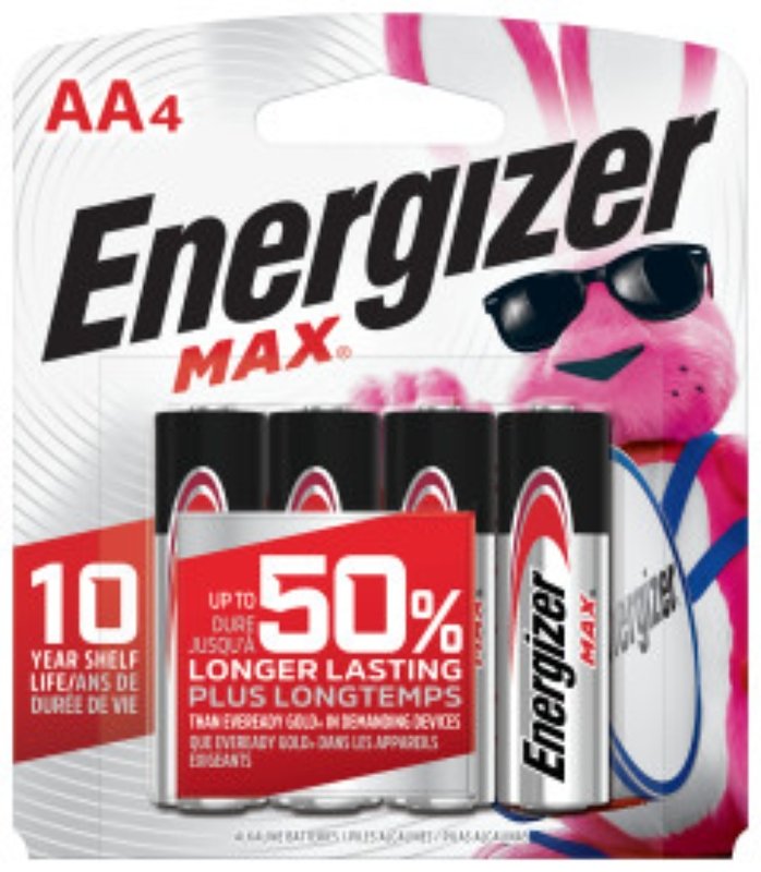 BATTERY MAX AA ALKALINE 4PK   