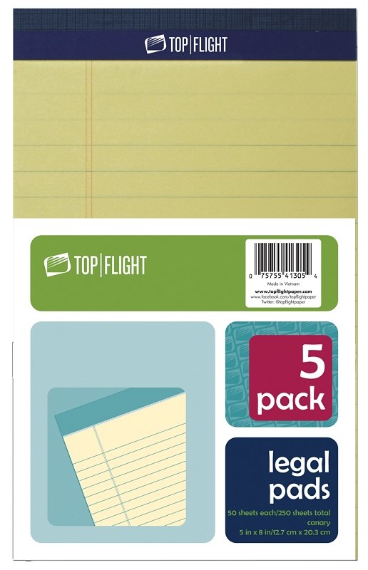 [8215295] LEGAL PAD YELLOW 5X8IN        