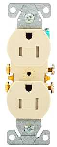RECEPTACLE DUPLEX LIGHT ALMOND