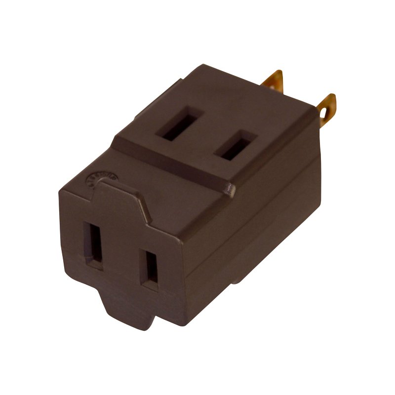TAP OUTLET 3 BRN 15A 125V     