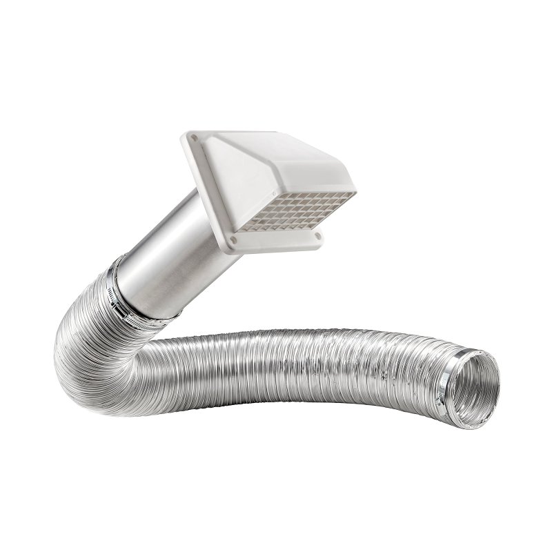 VENT KIT DRYER PLST 4INX8FT WH