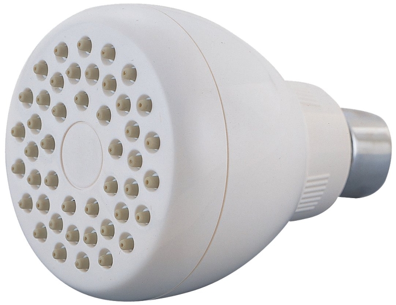 SHOWERHEAD FX/MT W/RUB TIP WHT