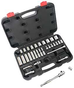 SOCKET SET 33PC 3/8DRIVE SAE  