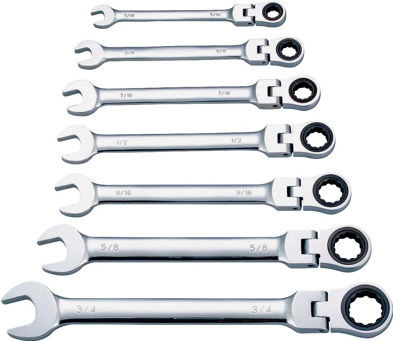 WRENCH RCHT SET 7PC MET FLEXHD