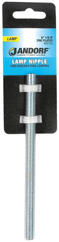 NIPPLE 1/8INCH IP 6IN ZINC PLT