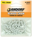 CHAIN BEAD W/CON NO 6 3FT WHT 