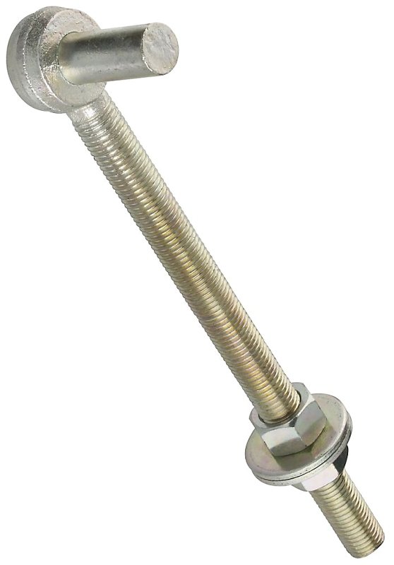HOOK BOLT STEEL ZINC 7/8X12IN 