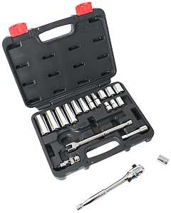 SOCKET SET 20PC 3/8DRIVE SAE  