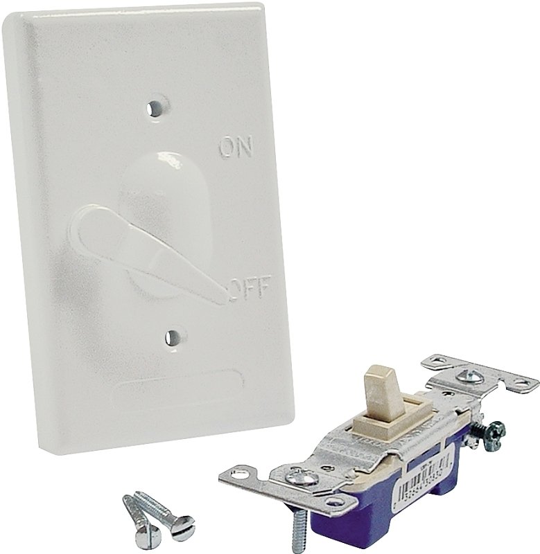 WALLPLT CVR VRT TGL WHT 1G 15A