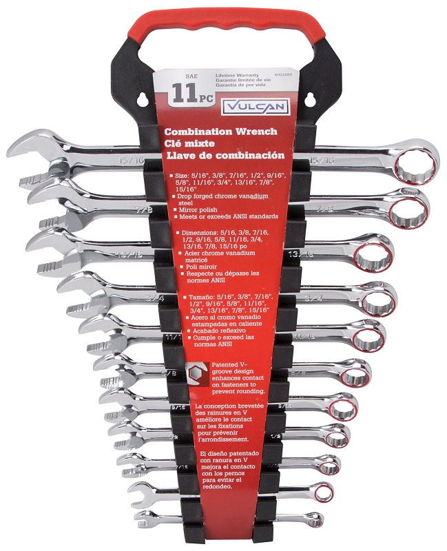 WRENCH COMBO SET 11PC SAE STL 