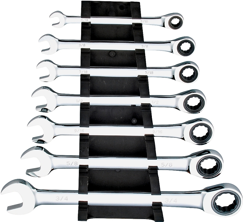 WRENCH RATCHET SET 7PC SAE    