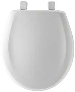 TOILET SEAT RND PLASTIC WHITE 