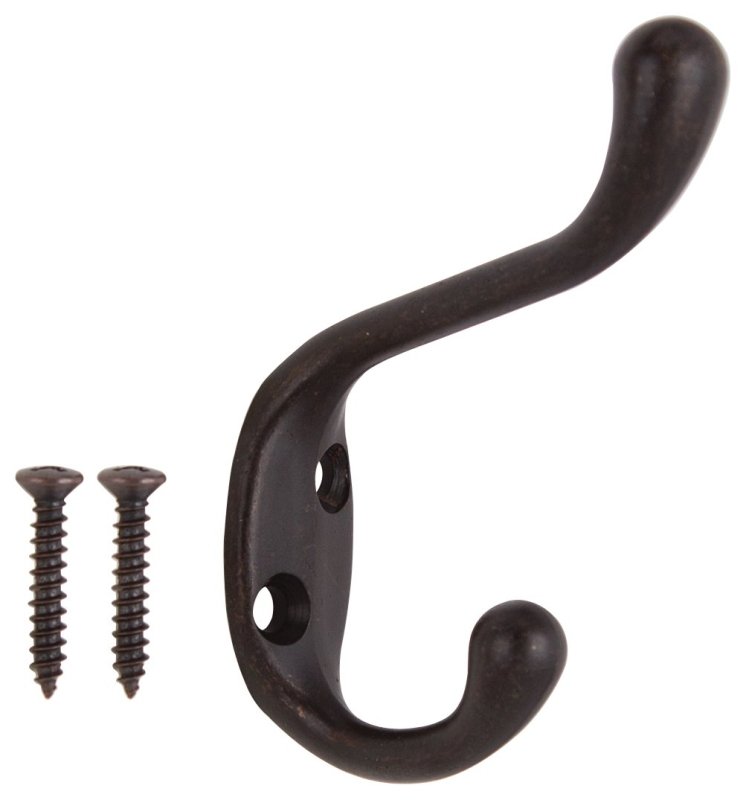 HOOK COAT/HAT OIL BRONZE ZN   