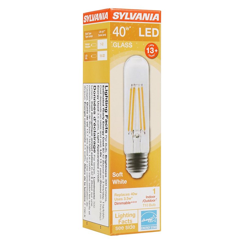 BULB LED T10 SFT WHITE CLR 40W