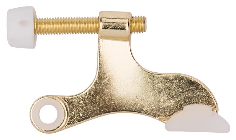 DOOR STOP DLX HNG PIN POL BRS 