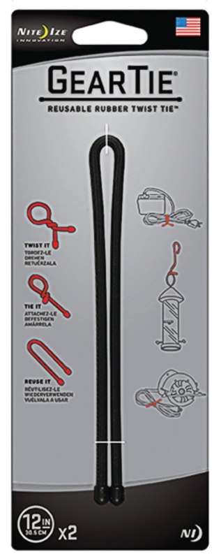 TIE TWIST RUB REUSE 12IN BLACK