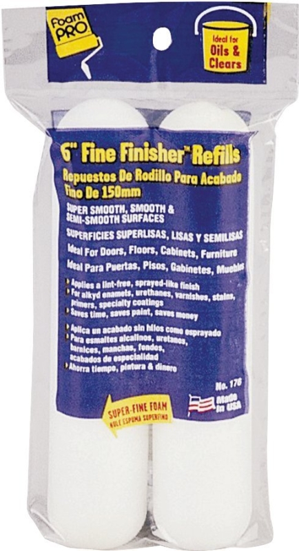 ROLLER COVER FOAM 2PK 6X3/8IN 