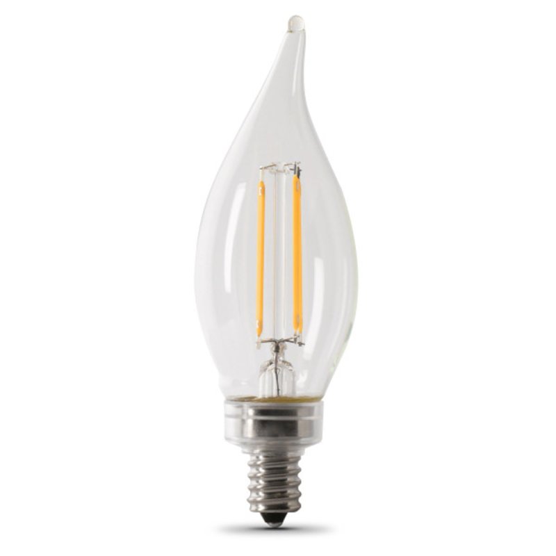 BULB FIL FLAME SW CLR 27K 100W
