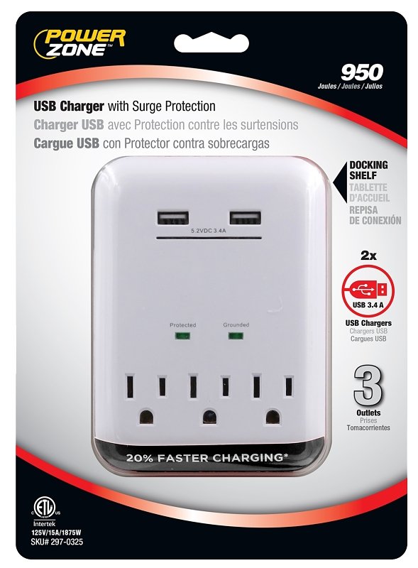 [2970325] CHARGER USB 3.4A 3-OUT 950J   