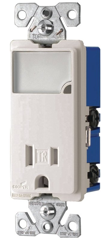 RECEPTACLE DECORATOR WHT      