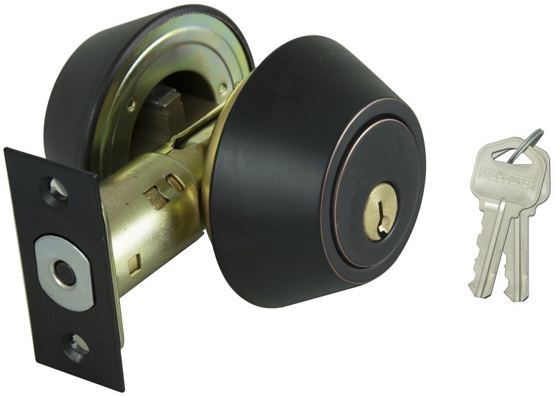 DEADBOLT DBL CYL 6-WAY BRONZE 