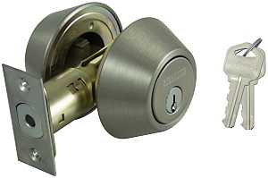 DEADBOLT DBL CYL 6-WAY SAT NIC