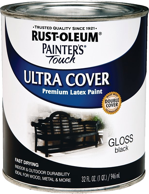 PAINT ACRY LTX GLOSS BLACK QT 