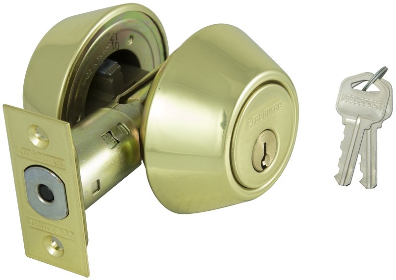 DEADBOLT DOUBLE CYL 6-WAY PB  