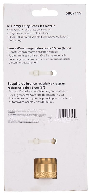 [6807119] NOZZLE HOSE BRASS 6IN         