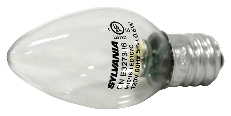 BULB LED C7 NLGT CLR DAYLT .6W