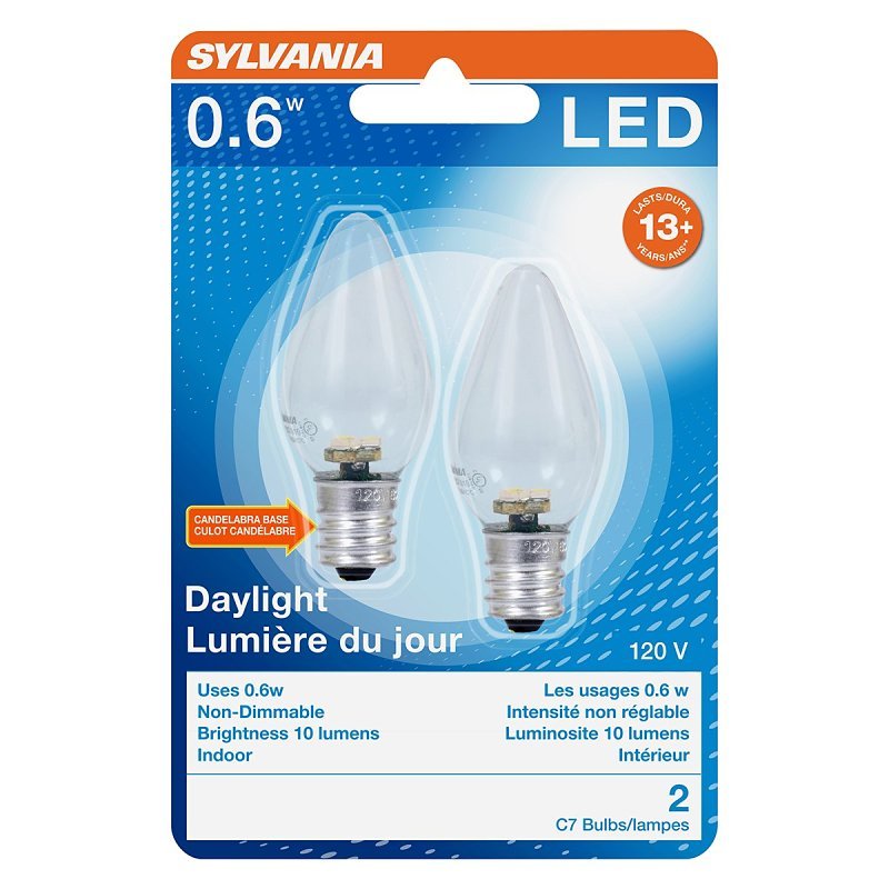 BULB LED C7 NLGT CLR DAYLT .6W