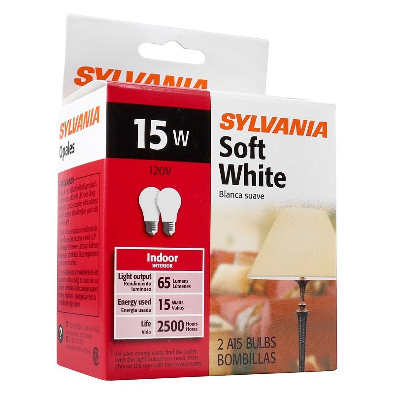 [7300056] BULB SOFT WHT A15 15W 120V 2PK